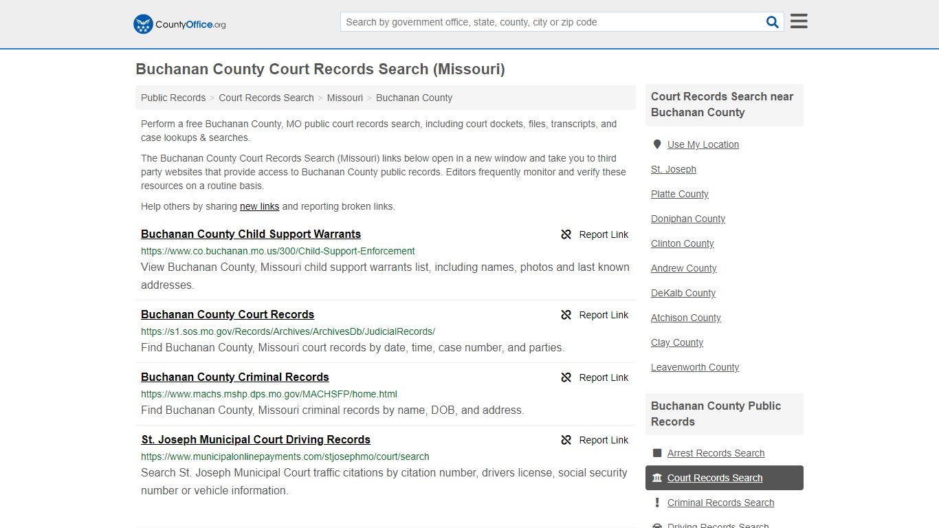 Court Records Search - Buchanan County, MO (Adoptions ...