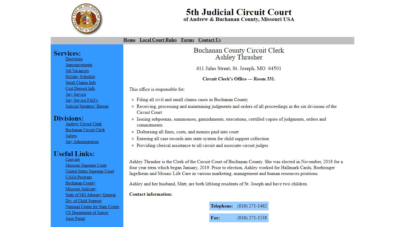 Buchanan County Circuit Clerk » 5th Judicial Circuit Court ...